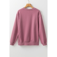 Valerian Plain Drop Shoulder Crewneck Pullover Sweatshirt - L thumbnail