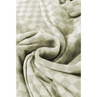 Green Checkered Print Kangaroo Pocket Drawstring Hoodie - L thumbnail