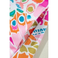 Pink Abstract Printed Drop Shoulder Loose Sweatshirt - M thumbnail