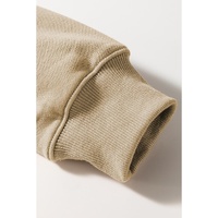 Khaki Christmas Pattern Graphic Crew Neck Sweatshirt - S thumbnail