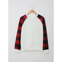 Azura Exchange Long Sleeve Buffalo Plaid Sweatshirt - M thumbnail