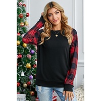 Azura Exchange Plaid Long Sleeve Sweatshirt - S thumbnail