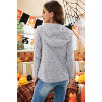 Azura Exchange Buttoned Casual Hoodie with Pocket Design - S thumbnail