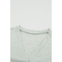 Solid Color Open-Front Buttons Cardigan - M thumbnail