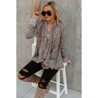 Leopard Open Front Cardigan - M thumbnail
