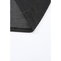 Black Lace Trim Ribbed Oversize Kimono - One Size thumbnail