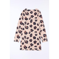 Leopard Printed Open Front Cardigan - L thumbnail