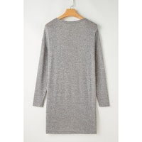 High Rise Solid Color Open Front Lightweight Cardigan - L thumbnail