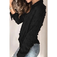 Azura Exchange Polka Dot Long Sleeve Button Shirt - L thumbnail