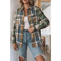 Azura Exchange Button Up Plaid Shacket - M thumbnail