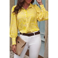 Azura Exchange Zebra Stripes Print Lantern Sleeve Shirt - S thumbnail