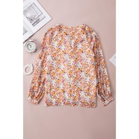 Azura Exchange Boho Floral Print Button Front Shirt - M thumbnail