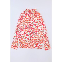 Azura Exchange Abstract Print Long Sleeve Buttoned Shirt - S thumbnail