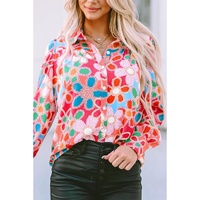 Azura Exchange Floral Print Bubble Sleeve Shirt - XL thumbnail