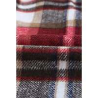 Azura Exchange Red Geometric Plaid Print Pocketed Shacket - M thumbnail