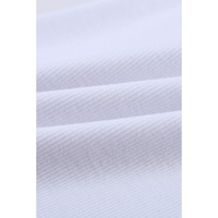 Solid White Round Neck Ribbed Tank Top - 2XL thumbnail