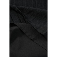 Black Textured Bowknot One Shoulder Tank Top - XL thumbnail