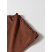 Coffee Solid Color U Neck Slim Fit Tank Top - L thumbnail