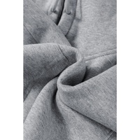 Gray Solid Drop Shoulder Hoodie and Joggers Activewear Set - 2XL thumbnail