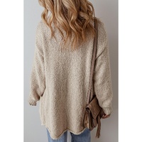 Jet Stream Collared Drop Shoulder Button Up Cardigan with Pocket - L thumbnail
