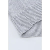 Gray Striped Colorblock Sweater - 2XL thumbnail