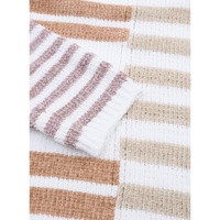 Stripe Blocked Drop Shoulder Slouchy Sweater - M thumbnail