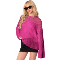 Rose Seeing Stars Oversized Sweater - L thumbnail