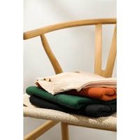 Black Patch Pocket Ribbed Knit Short Sleeve Sweater - L thumbnail