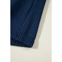 Sail Blue Star Pattern Drop Shoulder Knitted Sweater - XL thumbnail