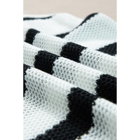 Beige Stripe Loose Knit Fringe Tank Top - XL thumbnail