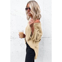 Azura Exchange Textured Knit Drop Shoulder Tee - L thumbnail