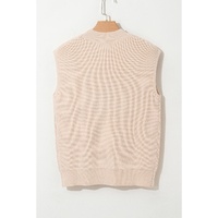 Oatmeal HOWDY Rodeo Cowboy Graphic High Neck Short Sleeve Sweater - S thumbnail