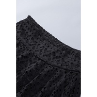 Black Crochet Lace Skirted Bikini Bottom - S thumbnail