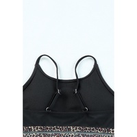 Azura Exchange Black Rose Leopard Mesh Trim 2pcs Bikini Swimsuit - L thumbnail