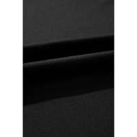 Black Solid Pocketed Crossover High Waist Swim Skort - M thumbnail