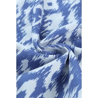 Azura Exchange Sky Blue V Neck Casual Geometric Print Maxi Dress - S thumbnail