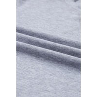 Light Grey Lace Floral Patchwork Ruffled T-shirt Dress - M thumbnail