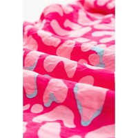 Pink Leopard Ruffle Straps Smocked High Waist Long Dress - L thumbnail