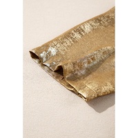 Gold Metallic Luster Crewneck Mini T-Shirt Dress - XL thumbnail