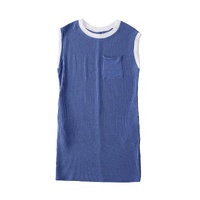 Sail Blue Rib Textured Cap Sleeve T-Shirt Dress - L thumbnail