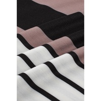 Multicolour Mixed Stripes Spaghetti Straps V Neck Maxi Dress - L thumbnail