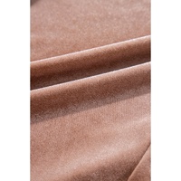 Chestnut Velvet Lacy V Neckline Short Sleeve Empire Waist Flowy Maxi Dress - L thumbnail