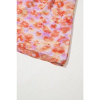 Rose Floral Print Square Neck High Waist Mini Dress - L thumbnail