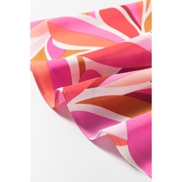 Rose Floral High Low Bandeau Vacay Dress - L thumbnail