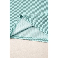Iceland Blue Ribbed Textured Knit Loose Fit Tee and Shorts Set - S thumbnail
