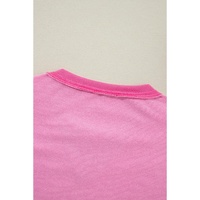 Bonbon Contrast Patchwork Pullover and Drawstring Joggers Set - L thumbnail