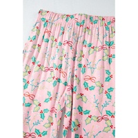 Multicolour Floral Christmas Pajamas Set - XL thumbnail