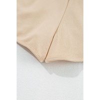 Apricot Striped Accent Pullover and Shorts Two Piece Casual Set - L thumbnail