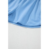 Beau Blue Striped Accent Pullover and Shorts Two Piece Casual Set - S thumbnail