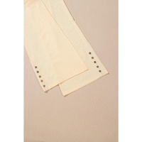 Beige Solid Color Tank Top and Smocked Waist Pants Set - XL thumbnail